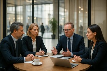 Səhər saatlarında dairə masada round-table müzakirəsi