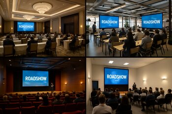 Müxtəlif roadshow zallarından çəkilmiş kiçik kollaj