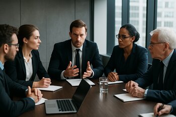 Kiçik boardroom-da nano biznes görüş tədbiri