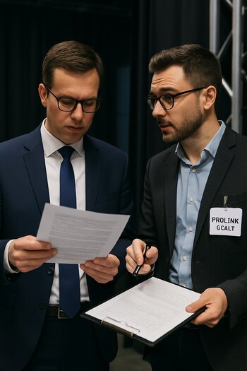 Spiker ProLink koçu ilə qısa məşq zamanı notasına baxır