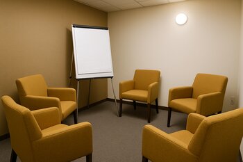 Breakout sessiya üçün kiçik toplantı otağı və flipchart